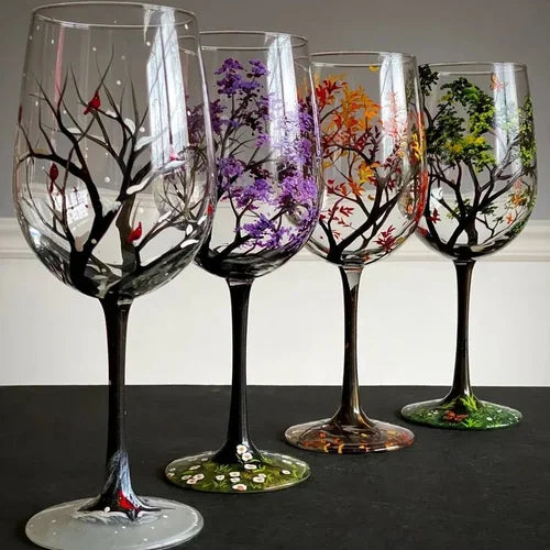 Verres à vin Artisanal Arbre des Quatre Saisons 8
