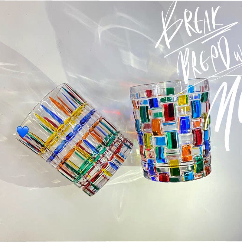 Verres de Murano Peints à la Main Colorés pour Boissons 5