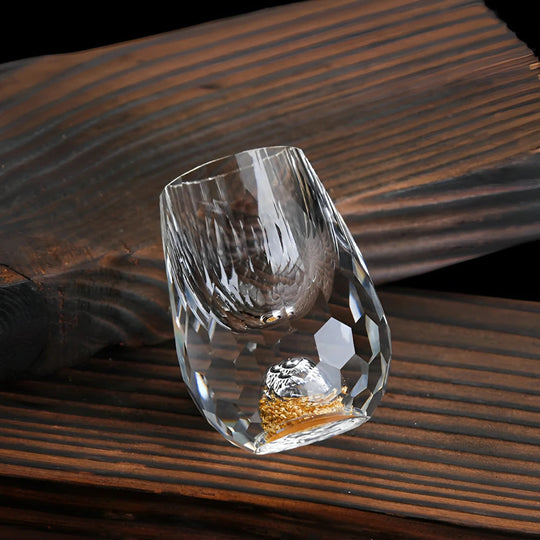 Verres en Cristal Faits à la Main avec Flocons d'Or - Lot de 2 Verres à Whisky Cristal 3
