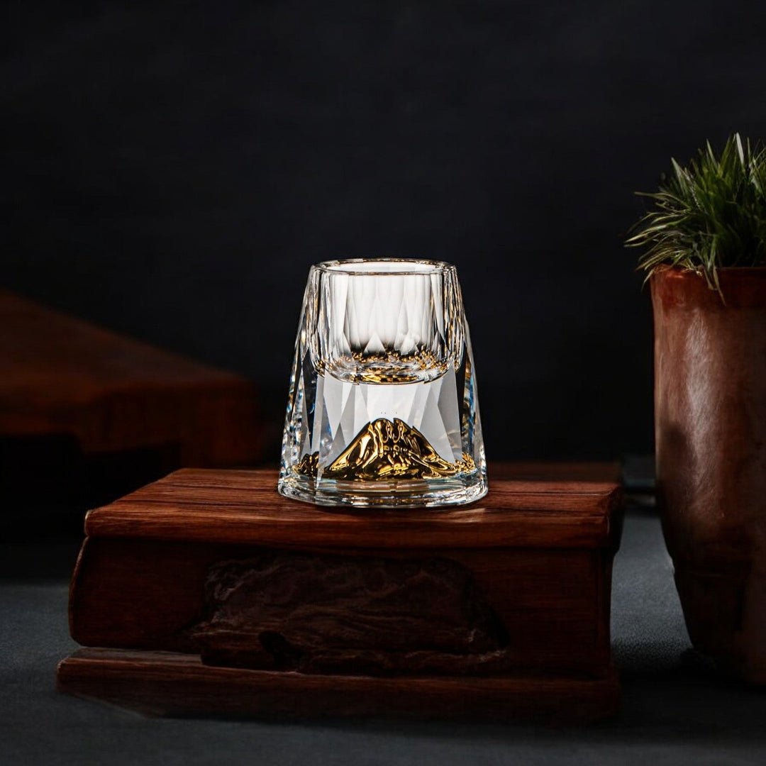 Verres en Cristal Faits à la Main avec Flocons d'Or - Lot de 2 Verres à Whisky Cristal 5