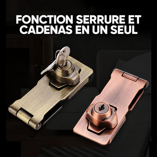 Verrou de porte avec clé pour installation sans perçage 3