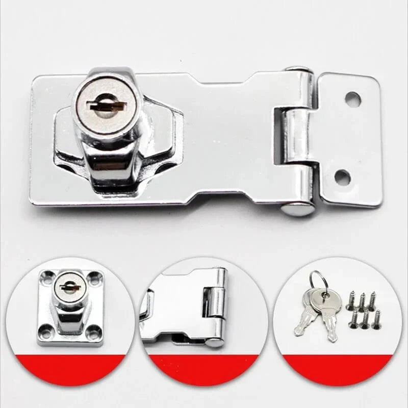 Verrou de porte avec clé pour installation sans perçage 6