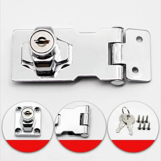 Verrou de porte avec clé pour installation sans perçage 6