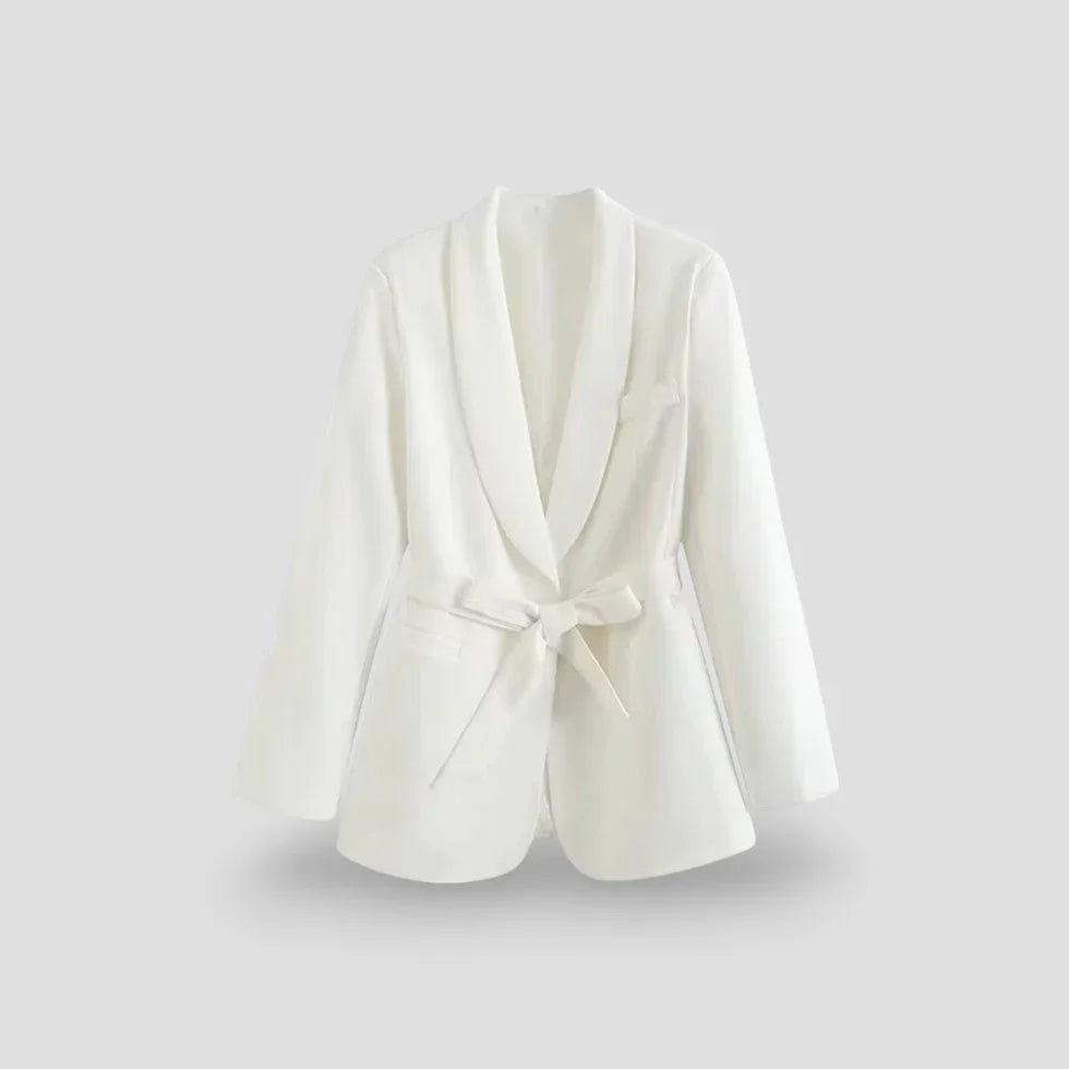 Veste Blazer Ceinturée Femme Chic 4