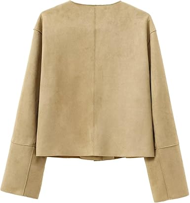 Veste Blazer Femme Croisée à Manches Longues Chic pour Automne et Hiver 4