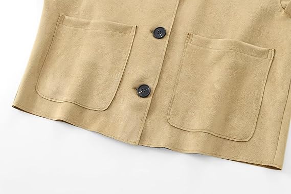 Veste Blazer Femme Croisée à Manches Longues Chic pour Automne et Hiver 5