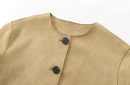 Veste Blazer Femme Croisée à Manches Longues Chic pour Automne et Hiver 6