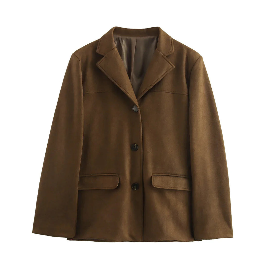 Veste Blazer Femme Croisée à Manches Longues Polyvalente 0