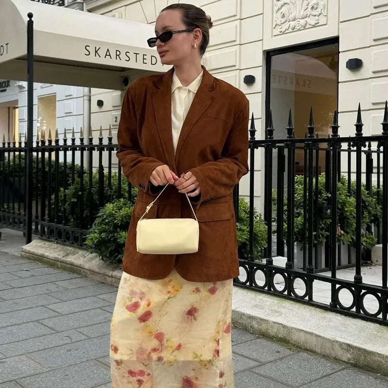 Veste Blazer Femme Croisée à Manches Longues Polyvalente 2