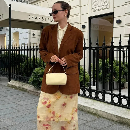 Veste Blazer Femme Croisée à Manches Longues Polyvalente 2
