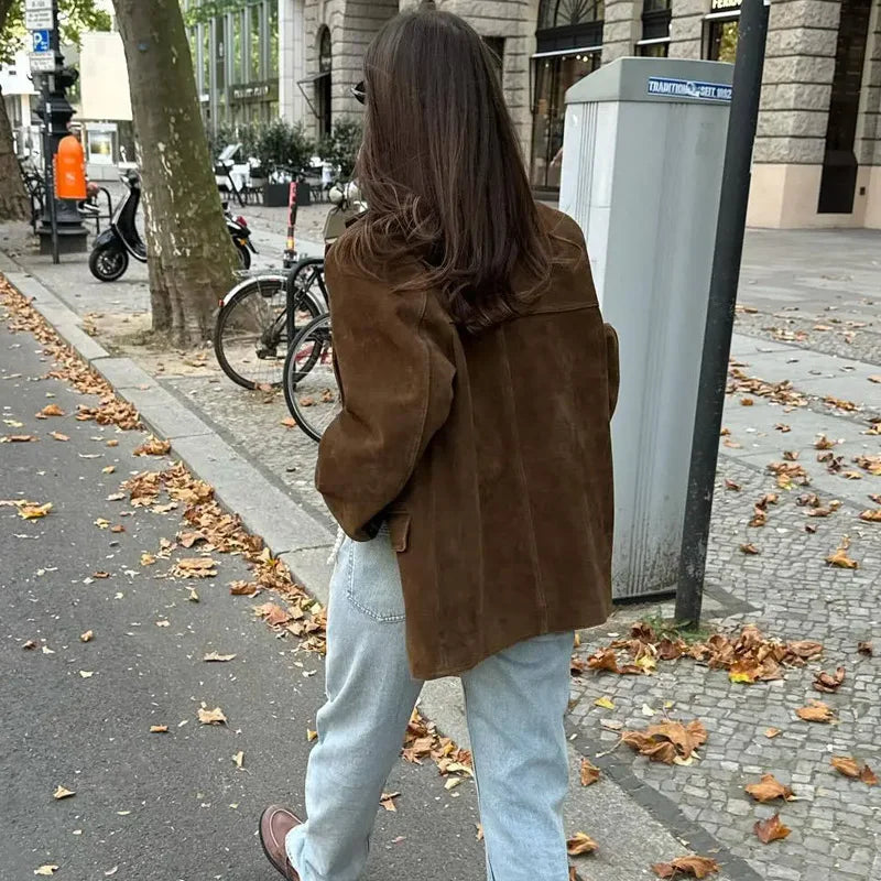 Veste Blazer Femme Croisée à Manches Longues Polyvalente 4