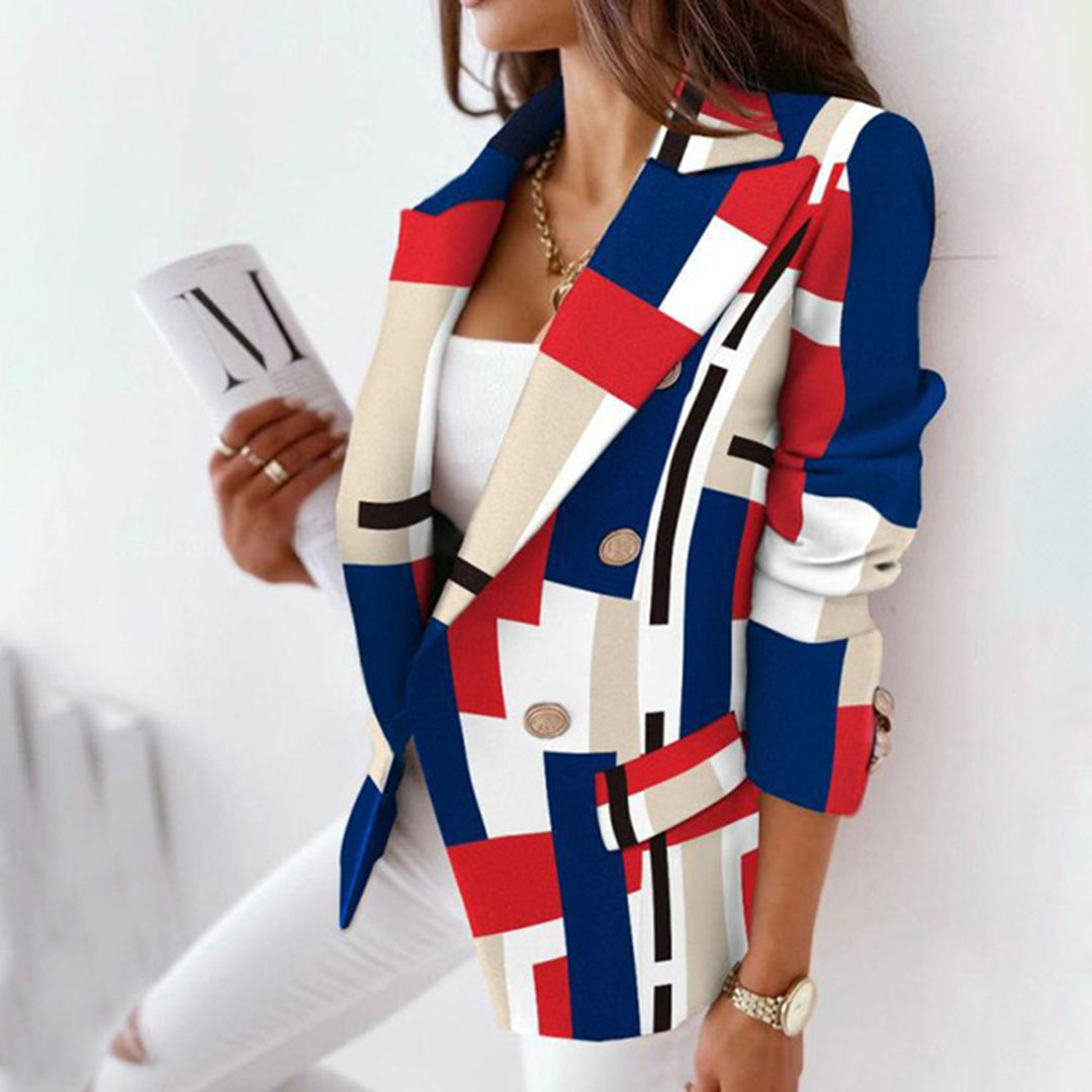 Veste Blazer Femme à Carreaux Moderne 4