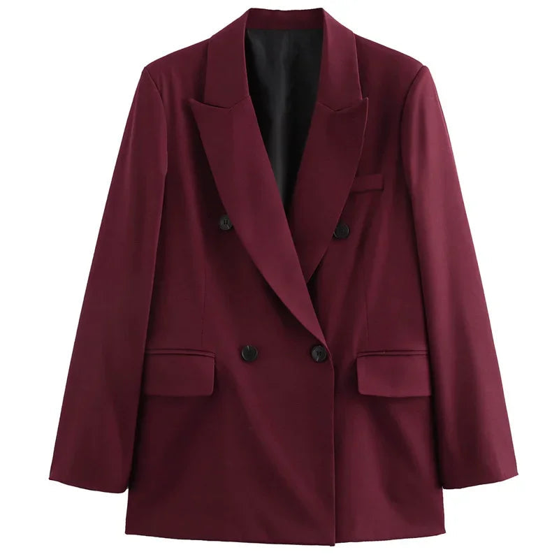 Veste Blazer Femme à Double Boutonnage Classique et Moderne 0