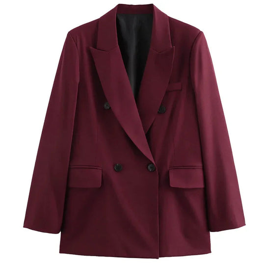 Veste Blazer Femme à Double Boutonnage Classique et Moderne 0
