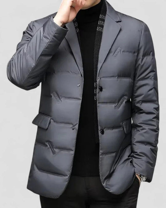 Veste Blazer Rembourrée pour Hommes Style Décontracté 1