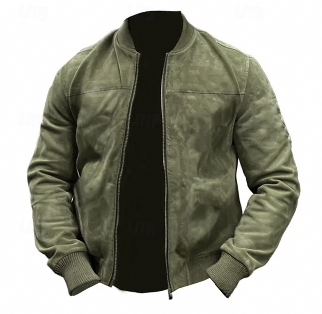 Veste Bomber Légère pour Homme en Suédine 5