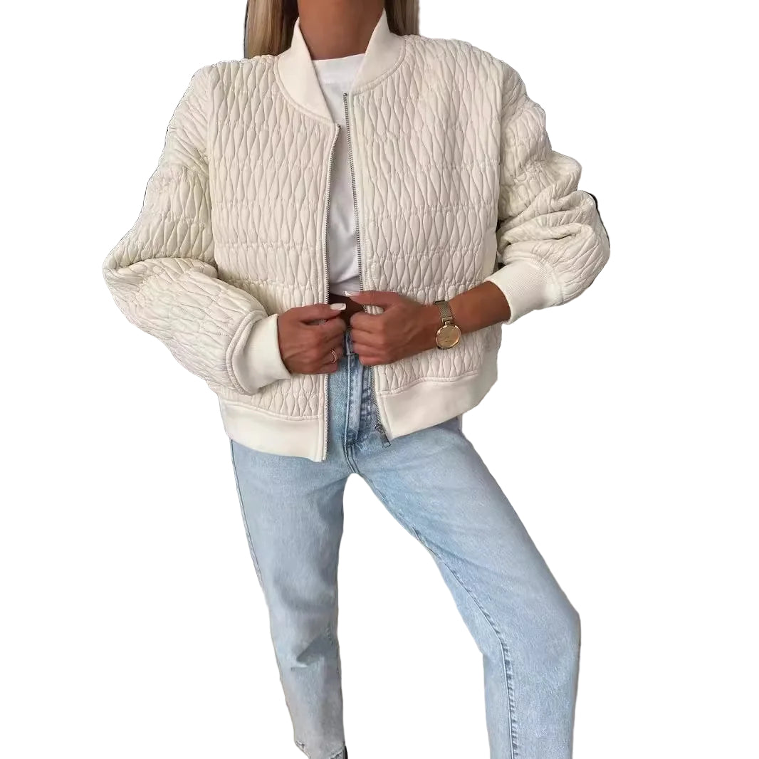 Veste Bomber Matelassée pour Femmes avec Fermeture Éclair 0
