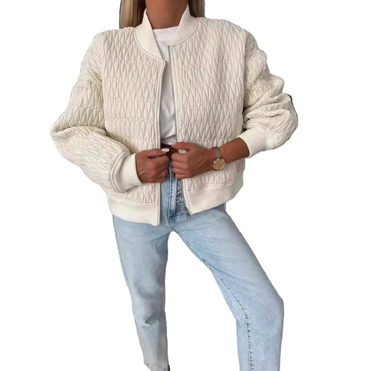 Veste Bomber Matelassée pour Femmes avec Fermeture Éclair 0
