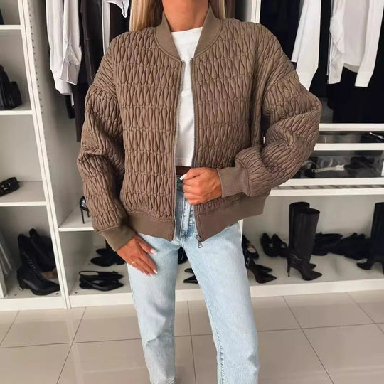 Veste Bomber Matelassée pour Femmes avec Fermeture Éclair 4