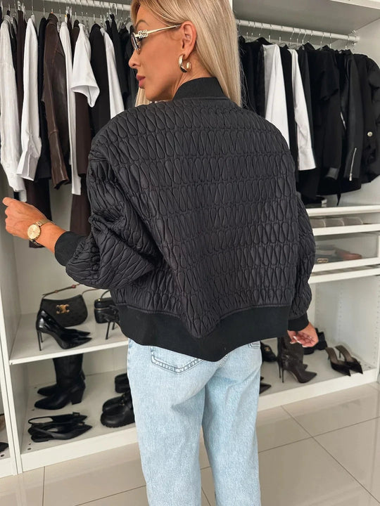 Veste Bomber Matelassée pour Femmes avec Fermeture Éclair 7