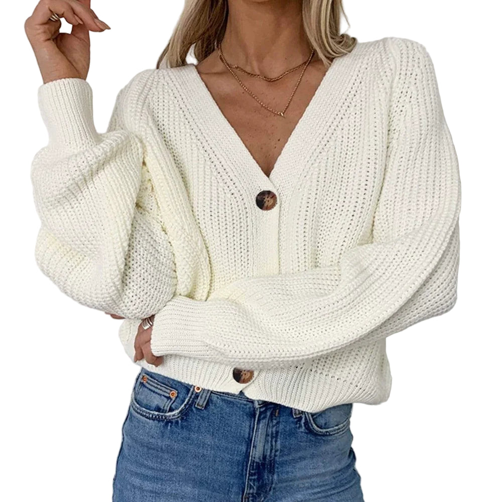 Veste Cardigan Femme Tricot Épais 0