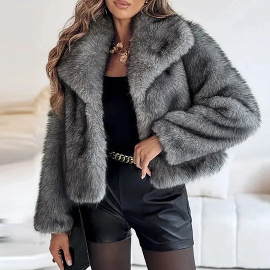 Veste Courte Femme en Fausse Fourrure Tendance 4