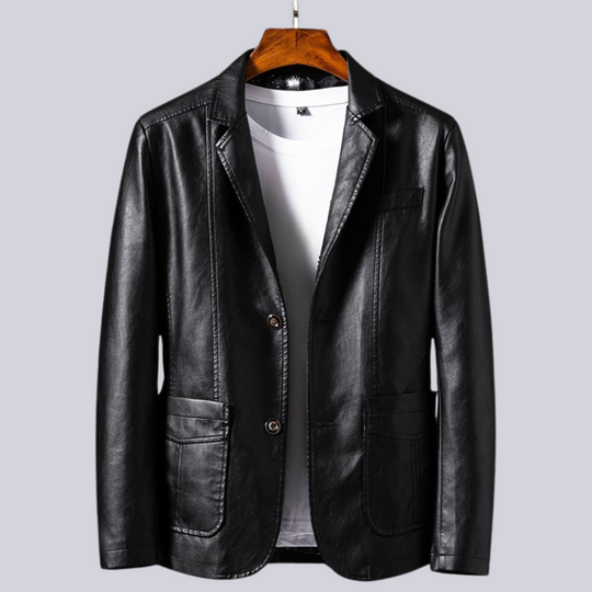 Veste Cuir Homme Décontractée Cuir Premium avec Doublure en Coton 1
