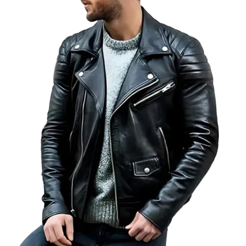 Veste Cuir Homme Style Biker Polyvalente 0