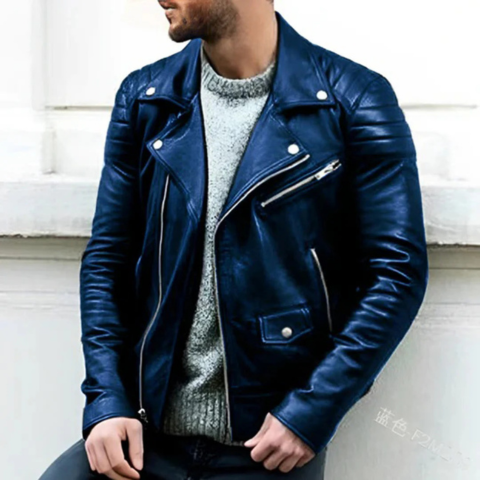 Veste Cuir Homme Style Biker Polyvalente 1