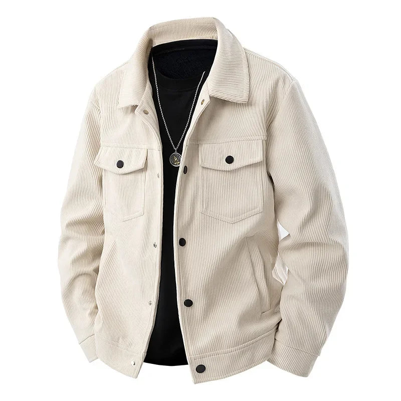 Veste Décontractée pour Homme en Velours Côtelé 1