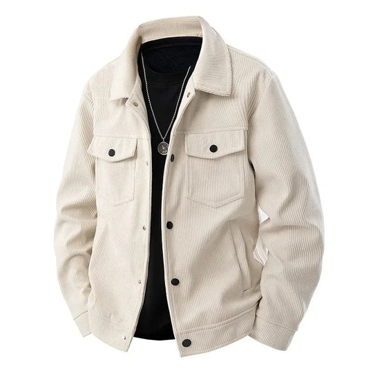 Veste Décontractée pour Homme en Velours Côtelé 1