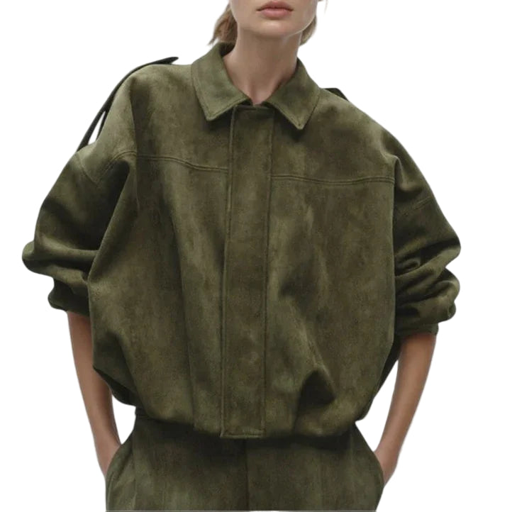 Veste Femme Blouson Aviateur Surdimensionné 0