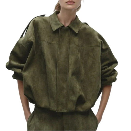 Veste Femme Blouson Aviateur Surdimensionné 0