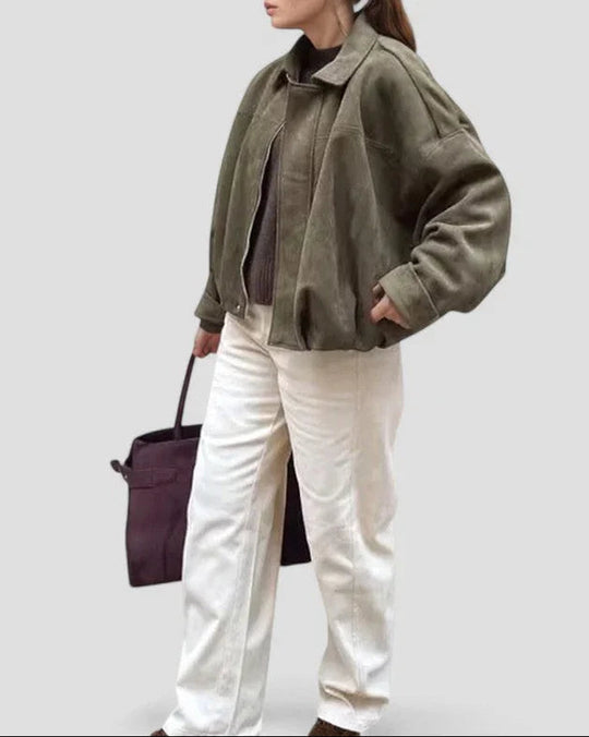 Veste Femme Blouson Aviateur Surdimensionné 6