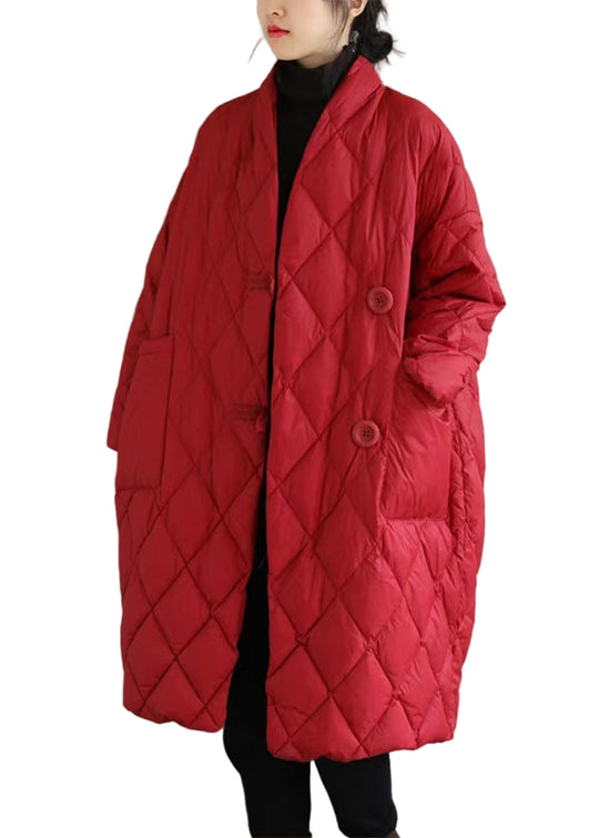 Veste Femme Col Montant Rouge Chic avec Poches 0