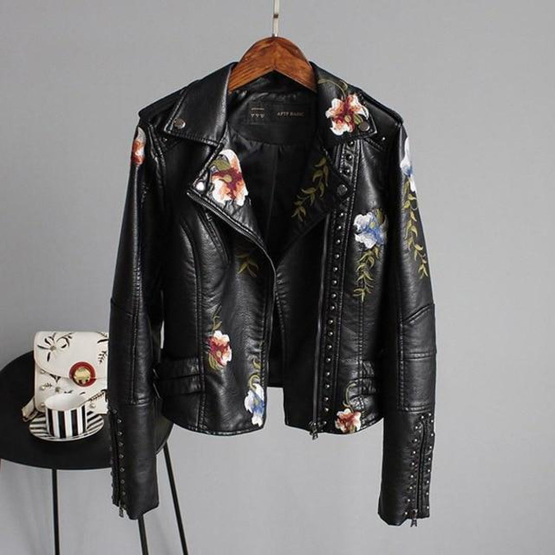 Veste Femme en Cuir Imprimé 2