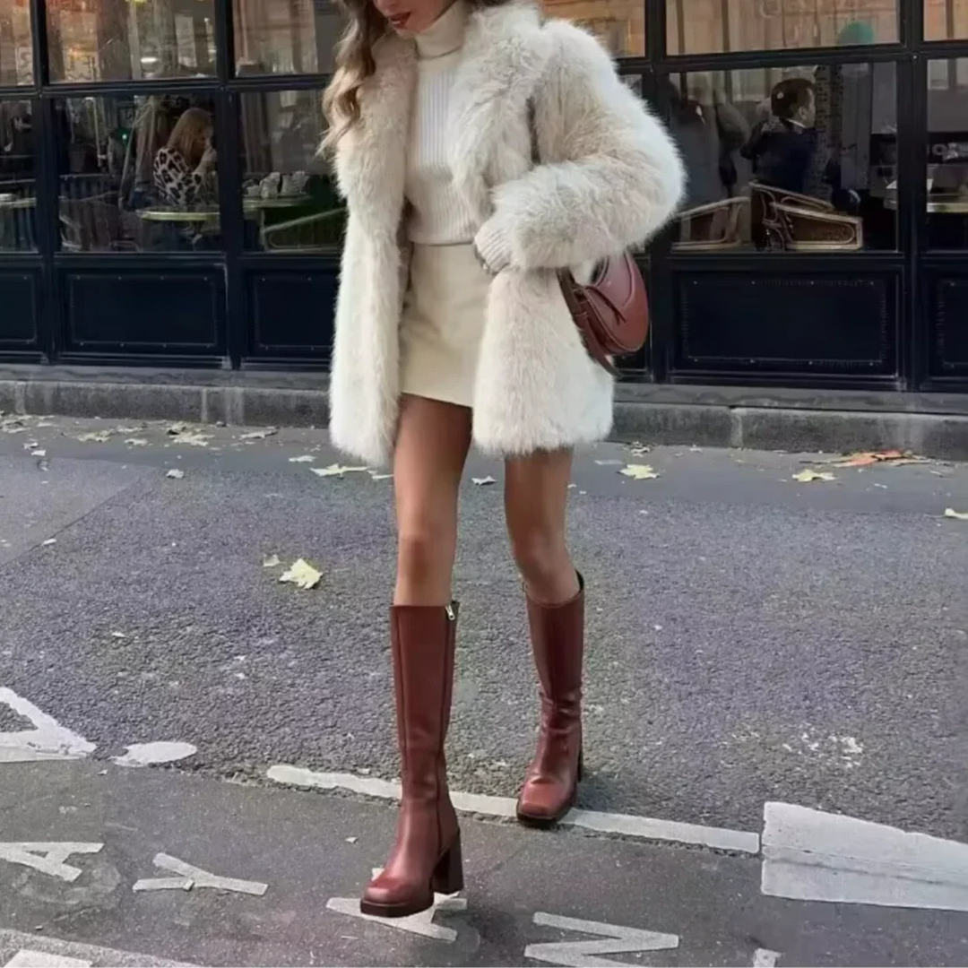 Veste Femme en Fausse Fourrure Chic 2