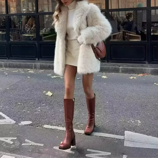 Veste Femme en Fausse Fourrure Chic 2