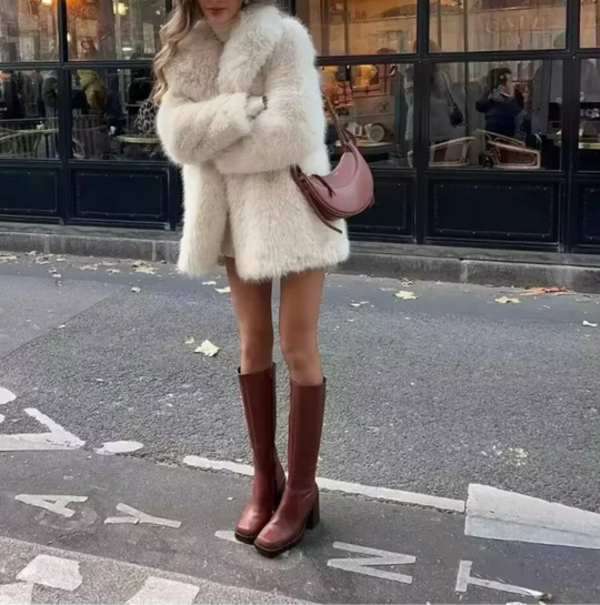 Veste Femme en Fausse Fourrure Chic 3