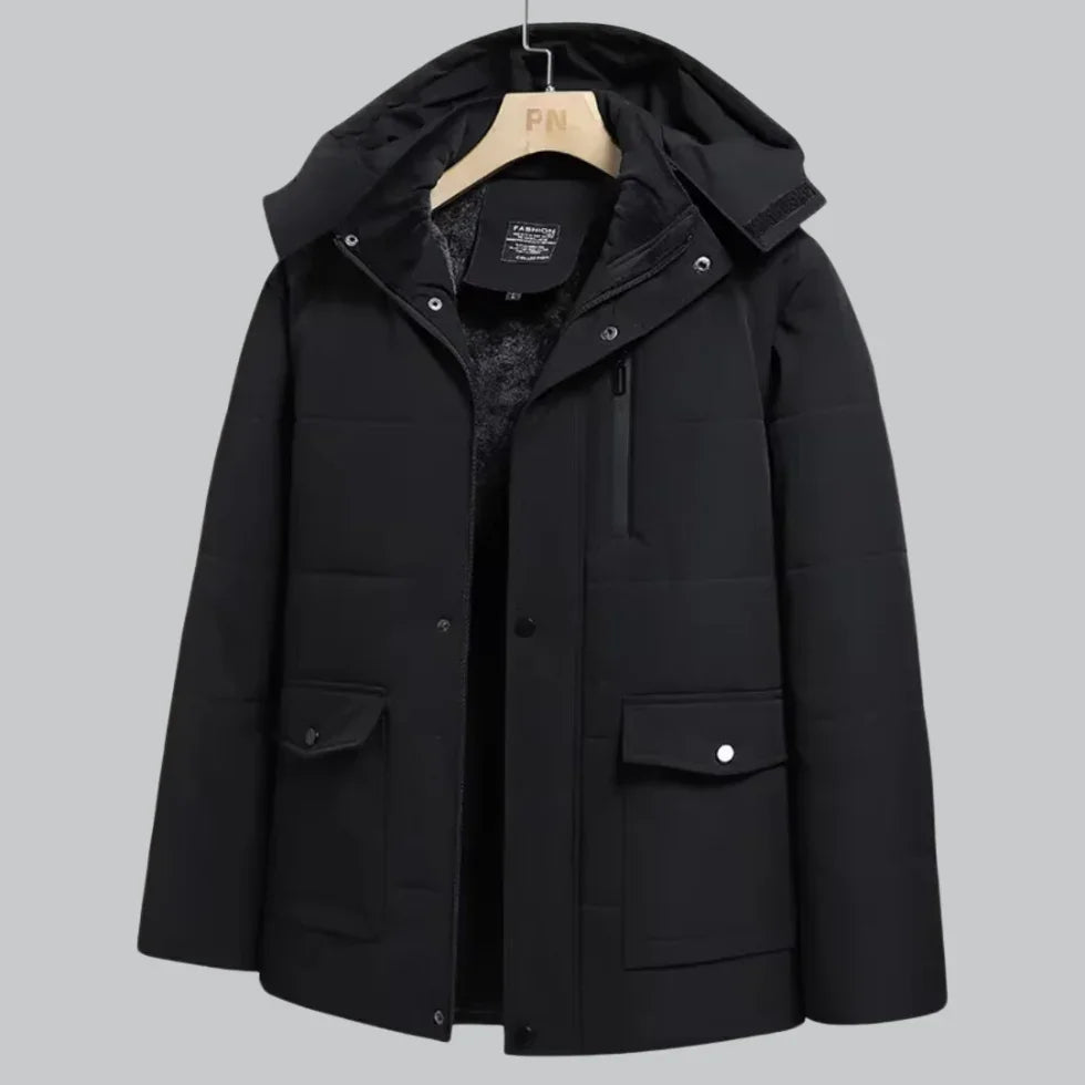 Veste Hiver Homme Avec Capuche Ajustable Style Moderne 3