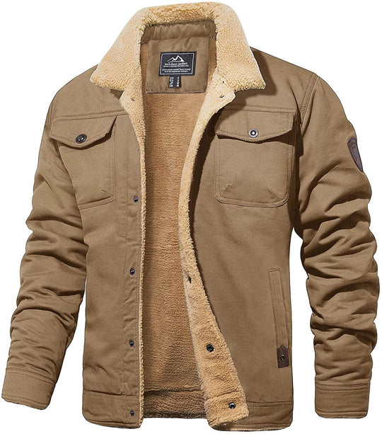 Veste Hiver Homme Doublée Style Robuste avec Poches 3