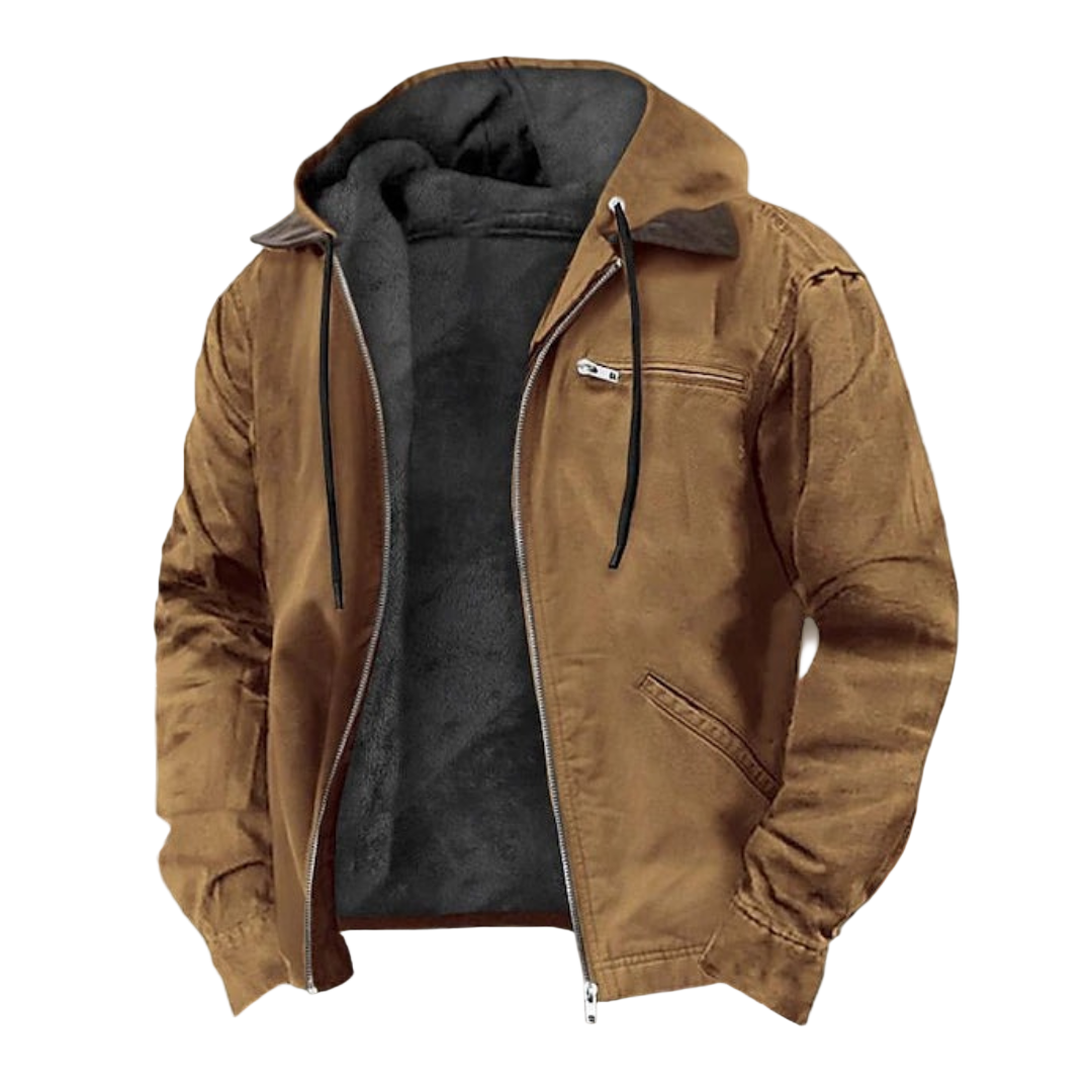 Veste Hiver Homme Moderne avec Capuche Tissu Respirant 0