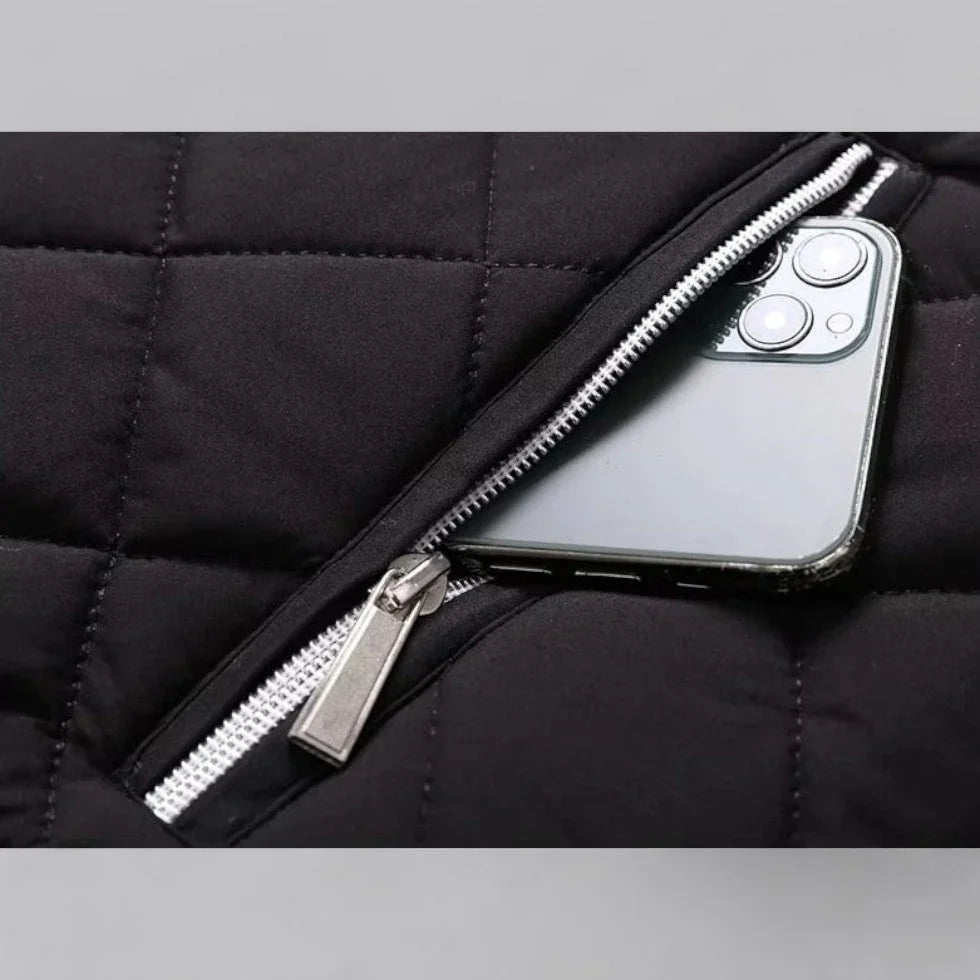 Veste Homme Bomber Doublée Moderne avec Poches Sécurisées 3