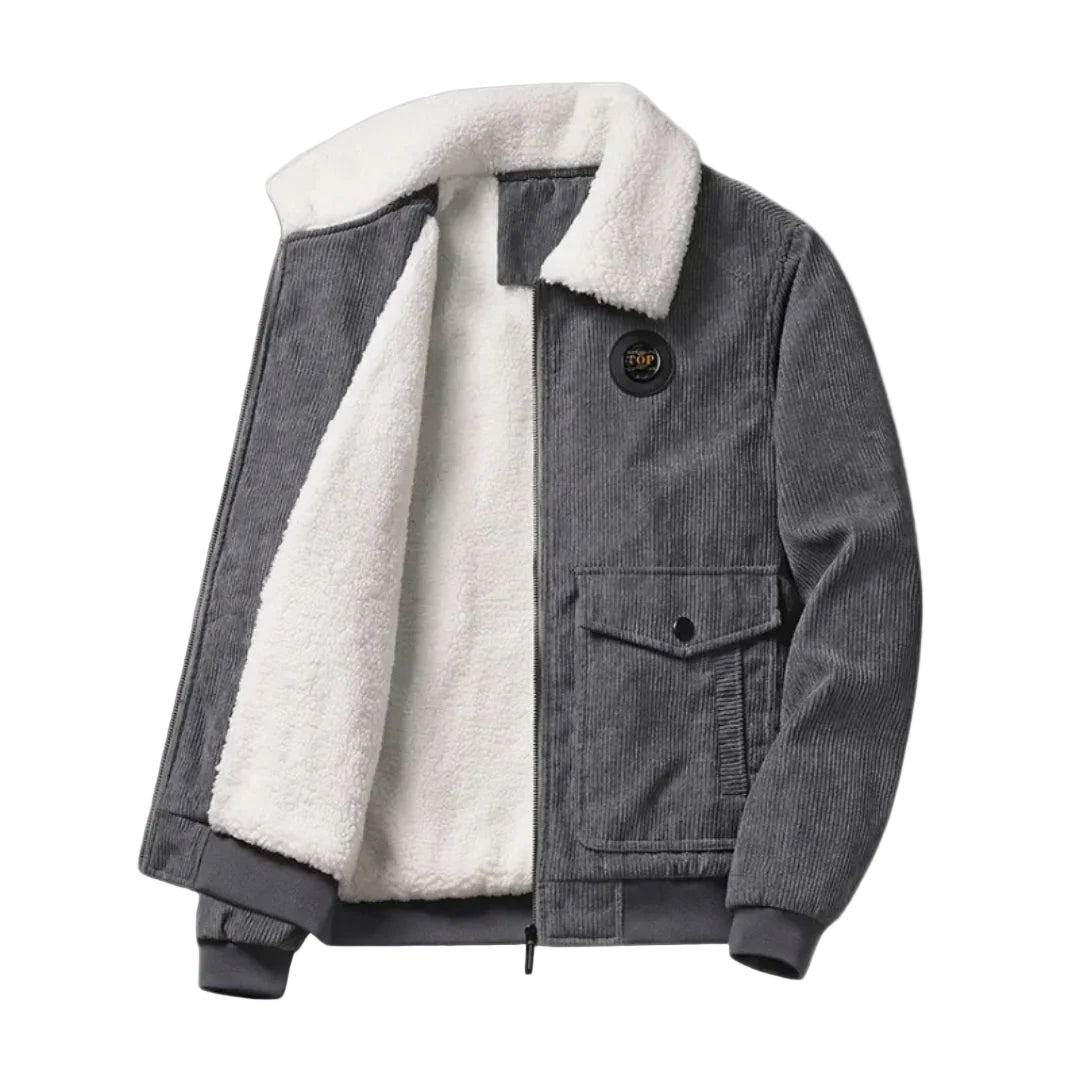 Veste Homme Côtelé Doublée Sherpa Chic 0