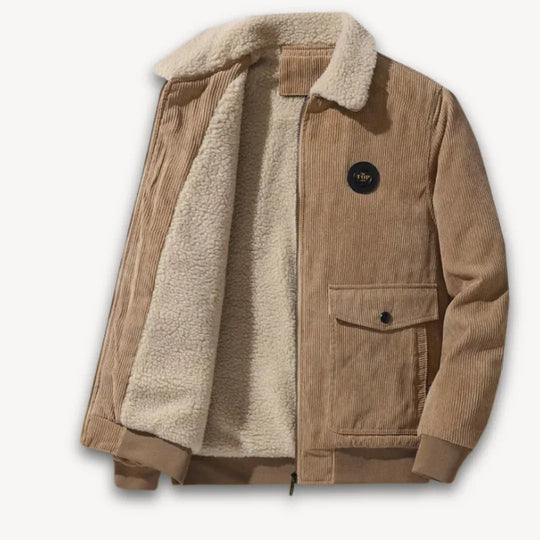 Veste Homme Côtelé Doublée Sherpa Chic 2