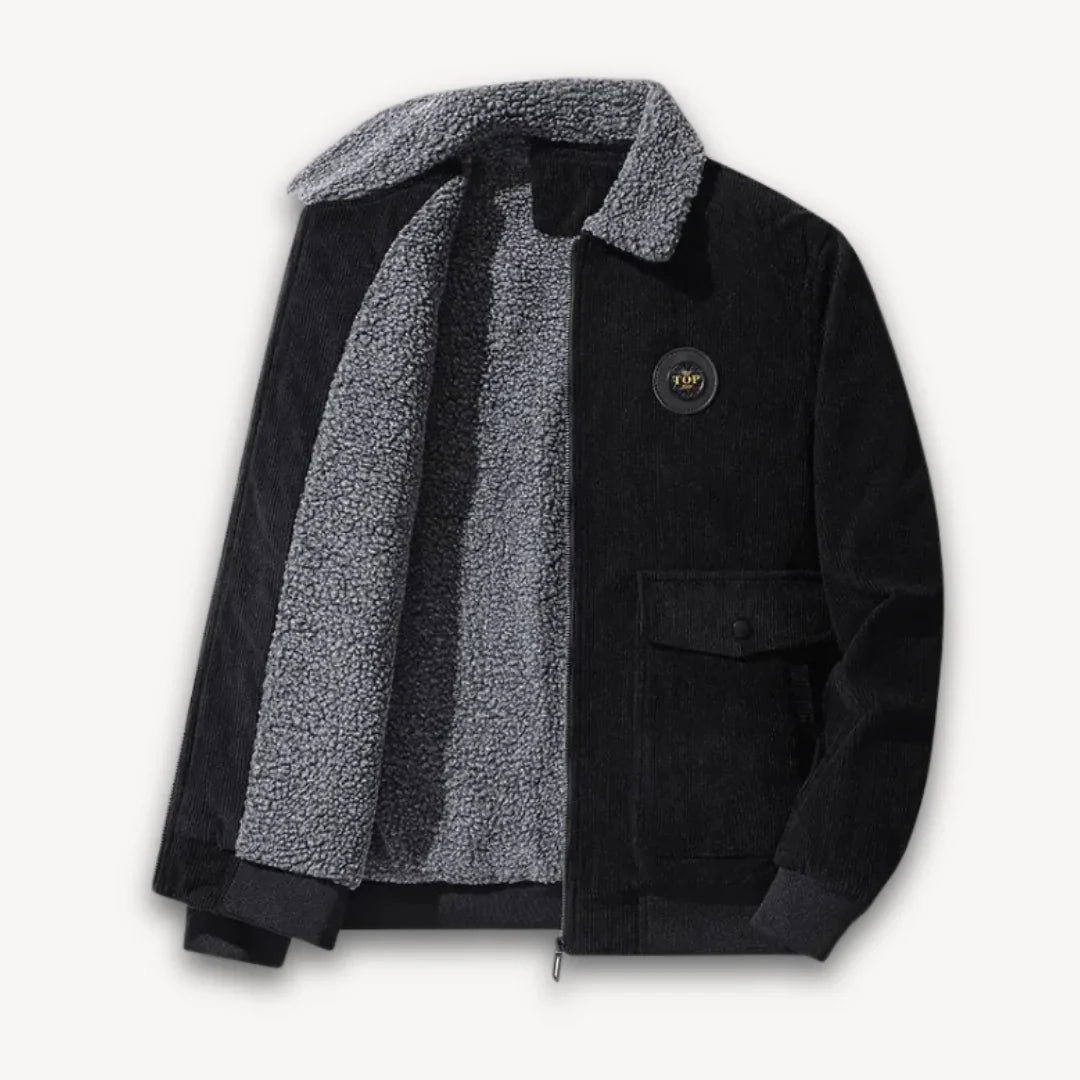 Veste Homme Côtelé Doublée Sherpa Chic 3