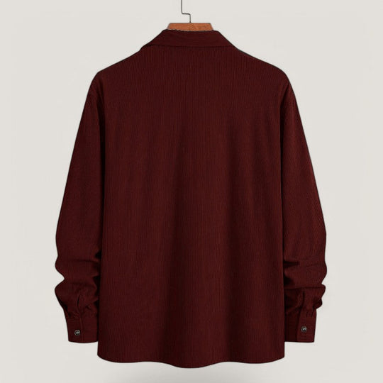 Veste Homme Côtelée Automnale en Velours Polyester Casual 3