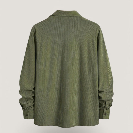 Veste Homme Côtelée Automnale en Velours Polyester Casual 4