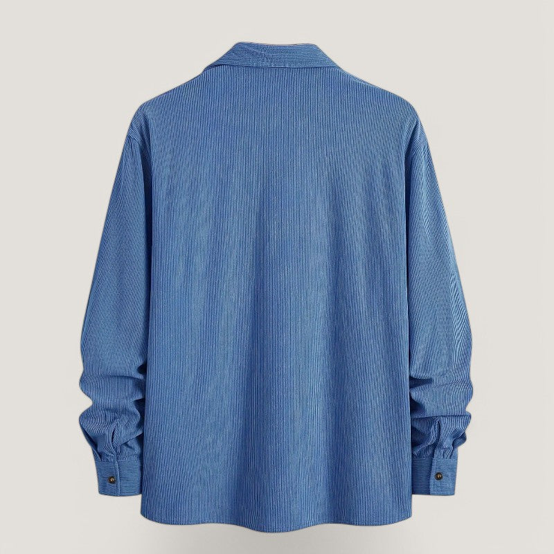 Veste Homme Côtelée Automnale en Velours Polyester Casual 6