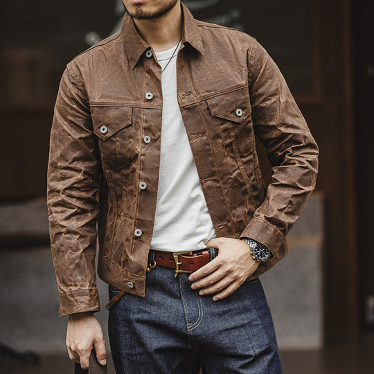Veste Homme Cruiser Lignée en Tissu Ciré 1